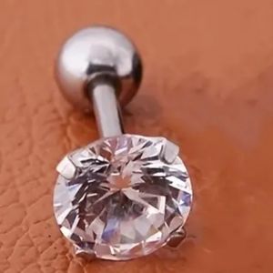 Stainless steel 6mm stud earring